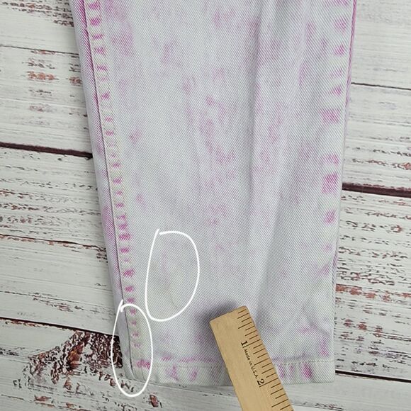 Mokuyobi Denim Jeans Womens 26 Lavender Acid Wash High Rise Tapered Pants Retro - Picture 8 of 15